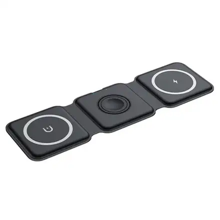Sdesign 3 in 1 Folding Wireless Charger - Black
