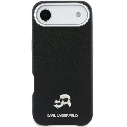 Karl Lagerfeld PU Karl and Choupette Heads Pins MagSafe kryt iPhone Air čierny