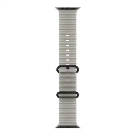 Apple Watch 49mm Translucent Grey Ocean Band - Black Titanium Finish