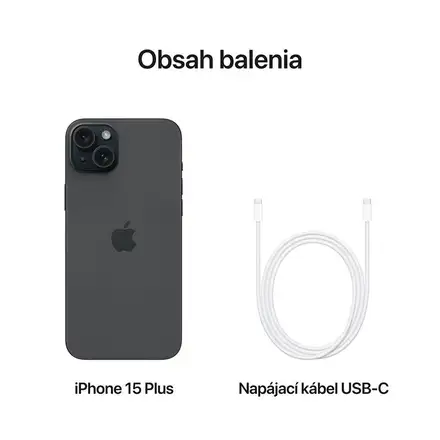 iPhone 15 Plus 128 GB čierna *Použitý s DPH - Trieda C*