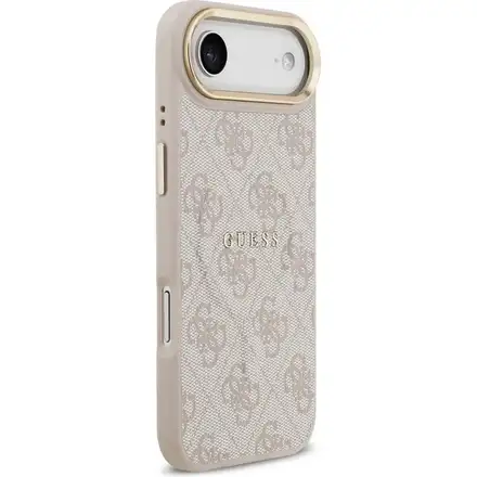 Guess PU Leather 4G Gold Frame MagSafe kryt iPhone Air ružový