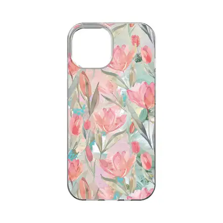 iDeal Fashion Clear Case MagSafe iPhone 13/14/15/16e/17e Tulip Bloom