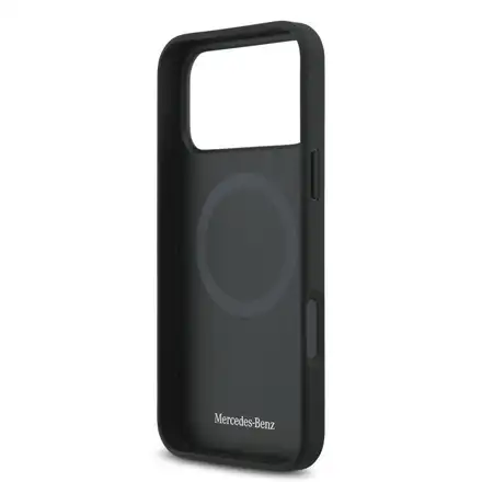 Mercedes Leather The Move MagSafe Zadný Kryt pre iPhone 17 Pro Max čierny