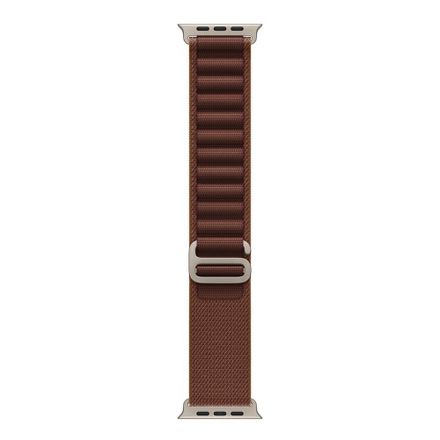 Apple Watch 49mm Burgundy Alpine Loop - Large - Natural Titanium Finish