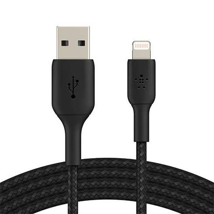 Belkin kábel Boost Charge Braided USB-A to Lightning 2m - Black