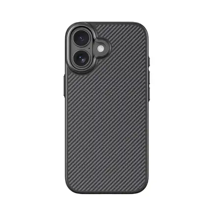 Comma kryt Kevlar Magnetic Shockproof Case pre iPhone 17 - Black