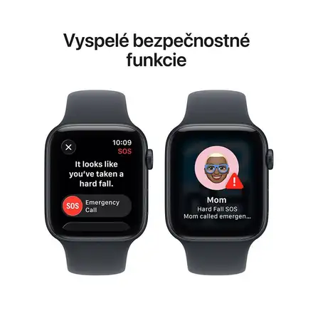 Apple Watch SE 3 GPS 44mm Polnočný hliník s polnočným športovým remienkom - M/L *Rozbalený*