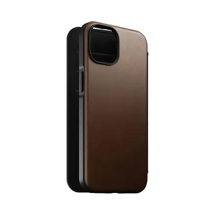 Nomad puzdro Modern Leather Folio Magsafe pre iPhone 14 - Brown