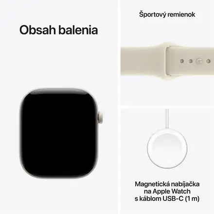 Apple Watch Series 12 GPS + Cellular 42mm Pearl White Ceramic Case with Sand Sport Band - S/M