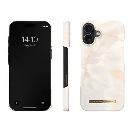 iDeal Fashion Printed Case MagSafe iPhone 17 Rose Pearl Marble