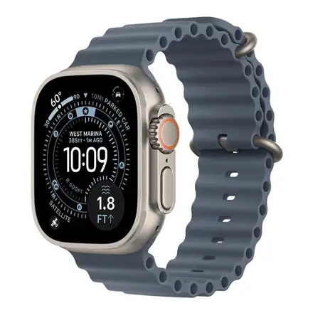 Apple Watch 49mm Anchor Blue Ocean Band - Natural Titanium Finish *Rozbalený*