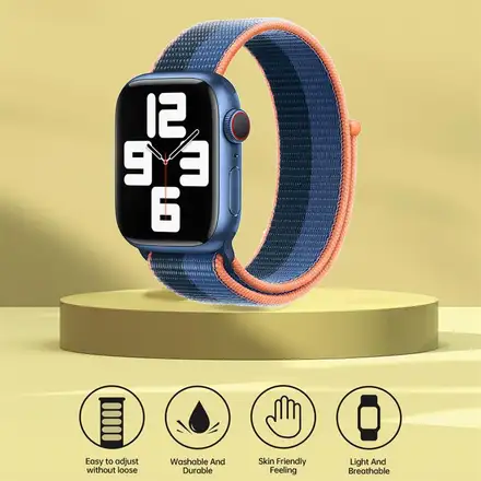 Devia remienok Nylon Braided Two-Tone Loop pre Apple Watch 40/41/42mm - Pinch Feather