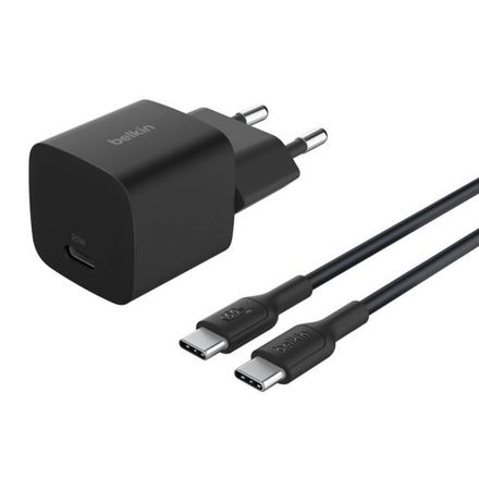 Belkin Boost Charge 25W PD USB-C Wall Charger + USB-C kábel 1m - Black