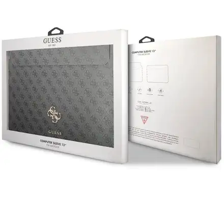 Guess PU 4G Metal Logo Púzdro na MacBook 13" šedé
