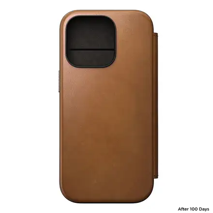 Nomad puzdro Modern Leather Folio Magsafe pre iPhone 16 Pro - English Tan
