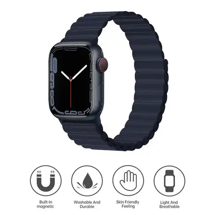 Devia remienok Deluxe Series Sport3 Silicone Magnet Band 44/45/46mm - Indigo