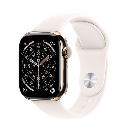 Apple Watch Series 11 GPS + Cellular 42mm Zlatý titán so svetlo ružovým športovým remienkom - M/L