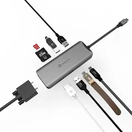 Adam Elements USB-C Casa Hub A09 9-in-1 Hub - Grey