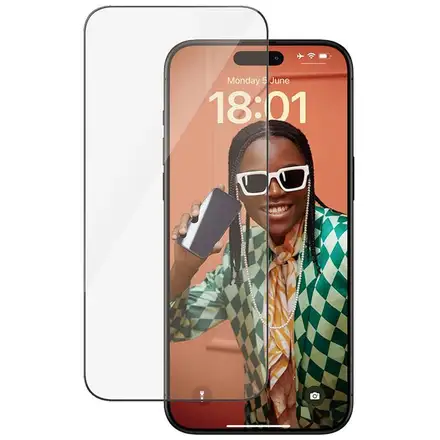 PanzerGlass ochranné sklo UWF pre iPhone 15 Pro Max - Black Frame