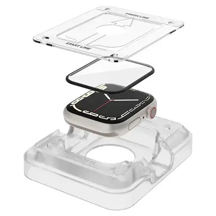 Spigen ochranné sklo Pro Flex pre Apple Watch 7/8 45mm - Clear