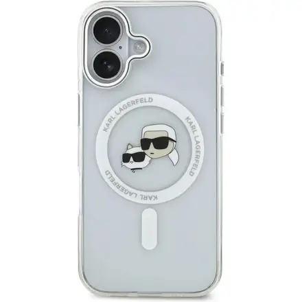 Karl Lagerfeld IML K&CH Heads Metal Frame MagSafe MagSafe kryt iPhone 17 priehľadná