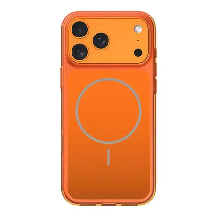 Comma kryt Crystal Shield Magnetic Case pre iPhone 17 Pro Max - Translucent Orange