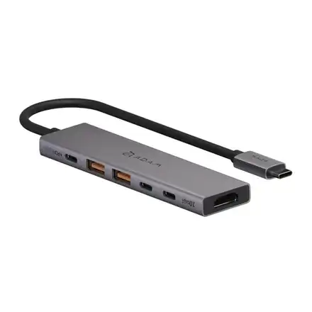 Adam Elements USB-C Hub DE06 6-in-1 - Gray