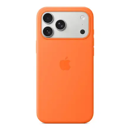 iPhone 17 Pro Max Silicone Case with MagSafe – Oranžová