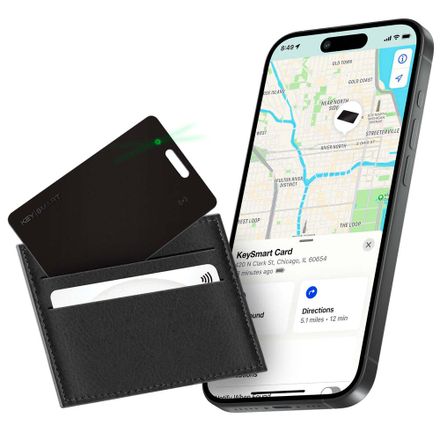 KeySmart SmartCard s Apple Find My - čierna