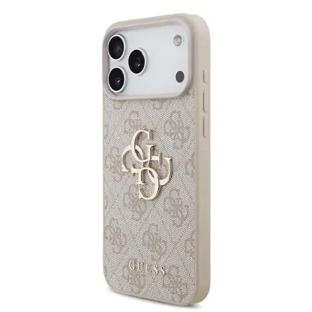 Guess PU 4G Metal Logo kryt iPhone 18 Pro Max ružová