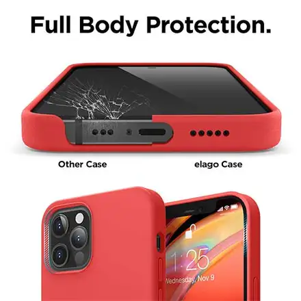 Elago kryt Silicone Case pre iPhone 12/12 Pro - Red
