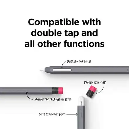 Elago kryt Classic Pencil Case pre Apple Pencil 2nd Gen & Pencil Pro - Dark Grey