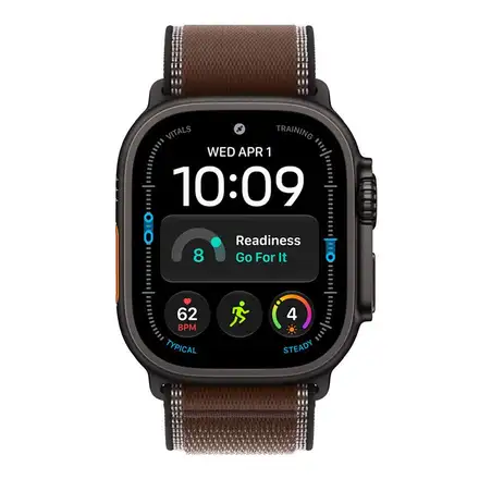 Apple Watch 49mm Dark Umber Trail Loop - S/M - Black Titanium Finish