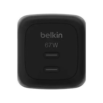 Belkin Boost Charge Pro Dual USB-C GaN Wall Charger 67W - Black
