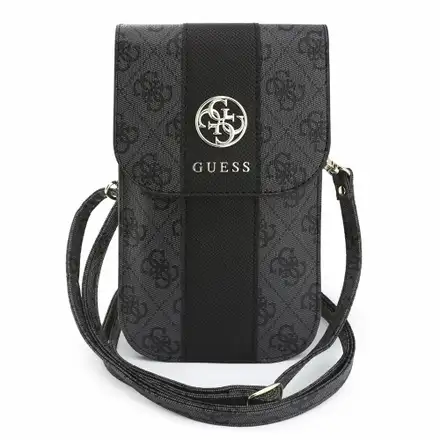 Guess PU 4G Stripe Metal Logo Taška na Telefón čierna