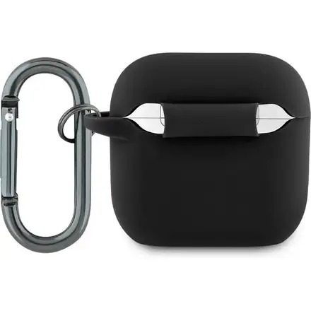Lacoste Liquid Silicone Croc Logo Púzdro pre AirPods 4 čierne