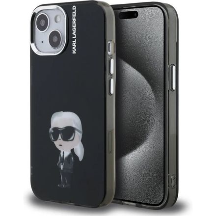 Karl Lagerfeld IML Aquarelle Karl kryt iPhone 15 čierny