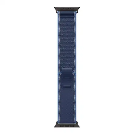 Apple Watch 49mm Blue/Bright Blue Trail Loop - S/M - Black Titanium Finish