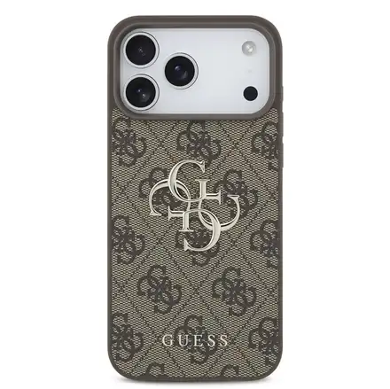 Guess PU 4G Metal Logo kryt iPhone 18 Pro Max hnedá