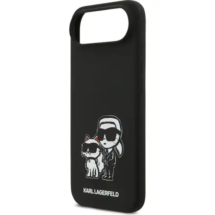 Karl Lagerfeld Liquid Silicone K&CH Sketch MagSafe kryt iPhone Air čierny