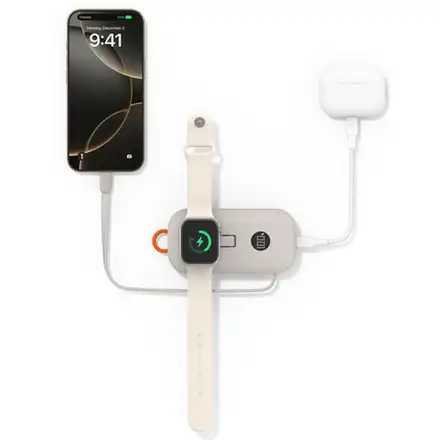 Belkin Boost Charge Pro Powerbank 10K with Apple Watch Charger - Sand