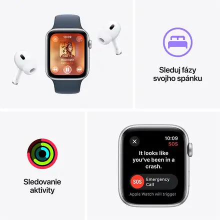 Apple Watch SE 2 GPS 40mm puzdro zo strieborného hliníka *Trieda C*