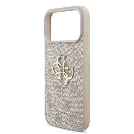 Guess PU 4G Metal Logo kryt iPhone 18 Pro Max ružová