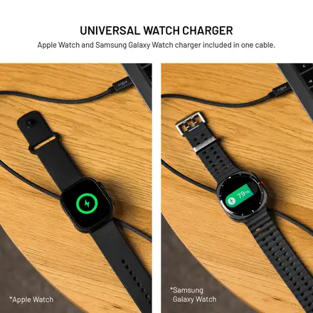 FIXED Power Watch Cable s konektormi  USB-C/USB-C, šedý