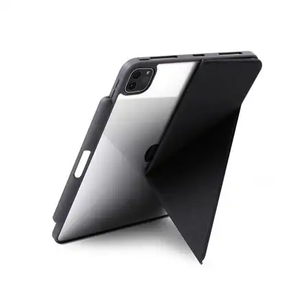 iStores by EPICO Clear Flip Case iPad Pro 12,9" (2018,,2020,2021,2022)/ iPad Air 13" (M2) - čierna transparetná