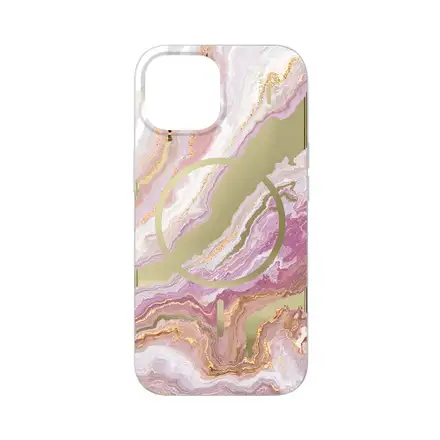 iDeal Fashion Mirror Case MagSafe iPhone 13/14/15/16e/17e Agate Halo