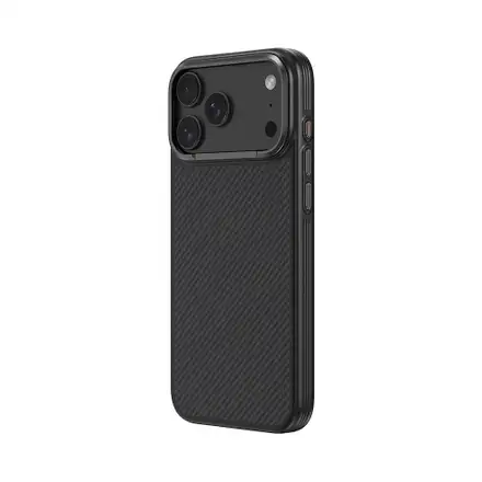 Comma kryt Kevlar Magnetic Shockproof Case pre iPhone 17 Pro - Black