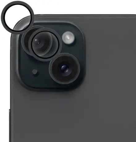 iStores by Epico Aluminium Lens Protector pre Apple iPhone 16 / 16 Plus - čierna