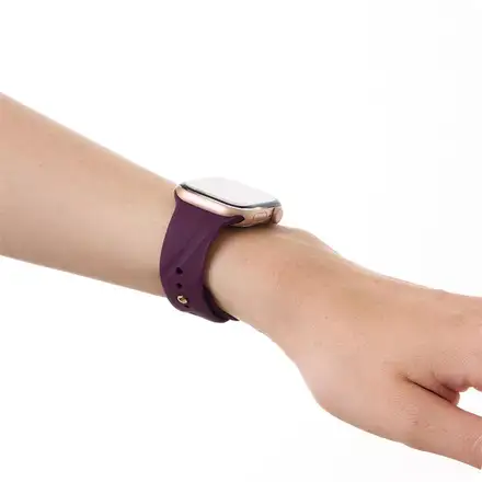 iDeal Soft Swirl Silicone Watch Band 38/40/41/42 S-M Velvet Plum