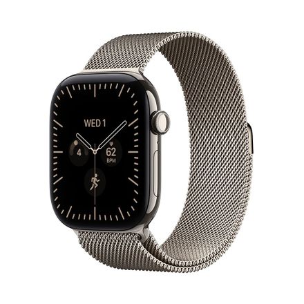 Apple Watch Series 12 GPS + Cellular 42mm Natural Titanium Case with Natural Milanese Loop